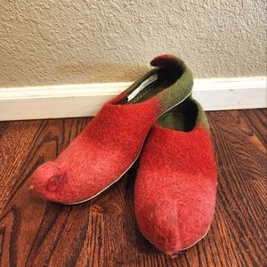 Wool Felted Elf Slippers